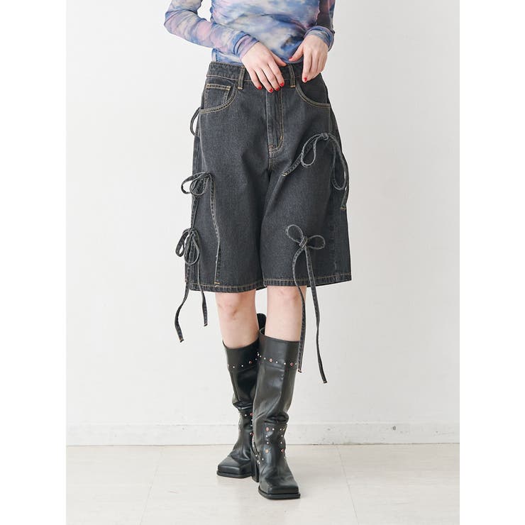 ワイドリボンハーフパンツ[品番：MKSW0063556]｜jouetie（ジュエティ