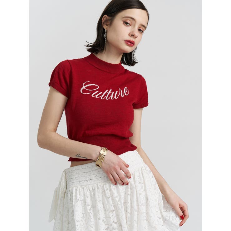 ロゴジャガードコンパクトニット | jouetie | 詳細画像2 