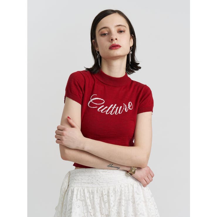 ロゴジャガードコンパクトニット | jouetie | 詳細画像7 