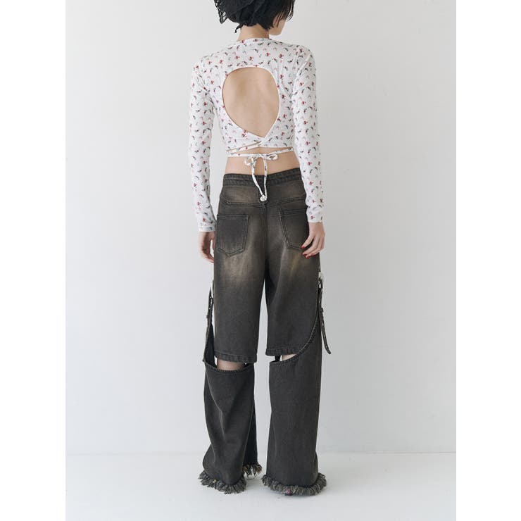 バックオープンロゴトップス | jouetie | 詳細画像22 