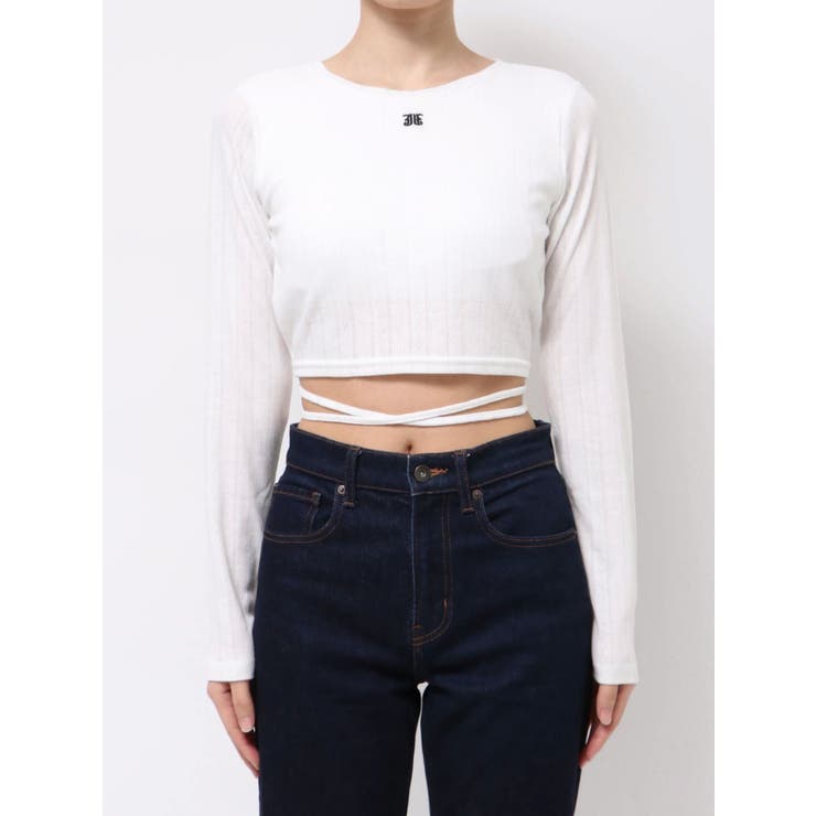 バックオープンロゴトップス | jouetie | 詳細画像23 