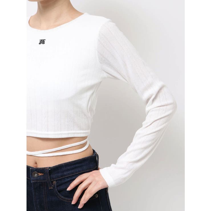 バックオープンロゴトップス | jouetie | 詳細画像27 