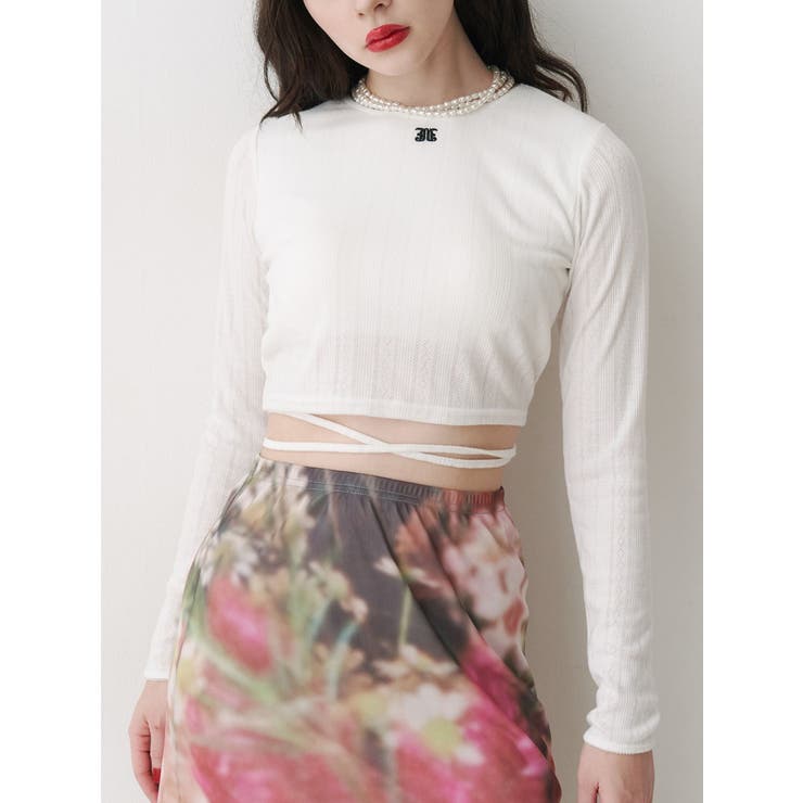 バックオープンロゴトップス | jouetie | 詳細画像3 