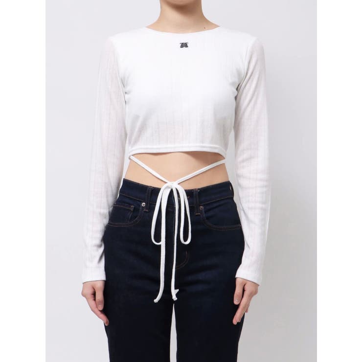 バックオープンロゴトップス | jouetie | 詳細画像31 