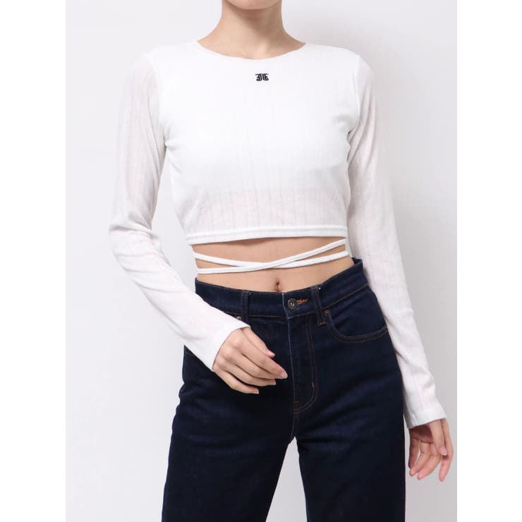 バックオープンロゴトップス | jouetie | 詳細画像42 