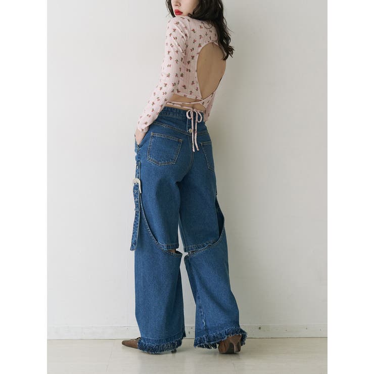 バックオープンロゴトップス | jouetie | 詳細画像9 