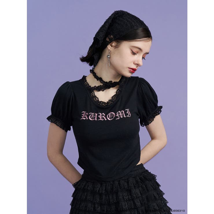 【メロクロコラボ】KUROMIフリルチョーカーリボントップス | jouetie | 詳細画像3 