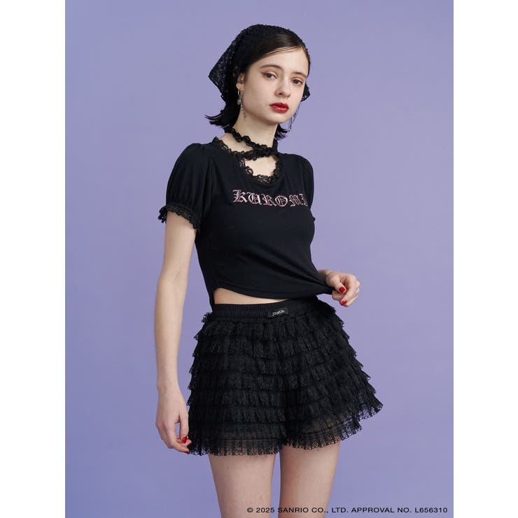 【メロクロコラボ】KUROMIフリルチョーカーリボントップス | jouetie | 詳細画像4 