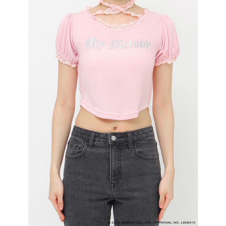 【メロクロコラボ】My Melodyフリルチョーカーリボントップス | jouetie | 詳細画像16 