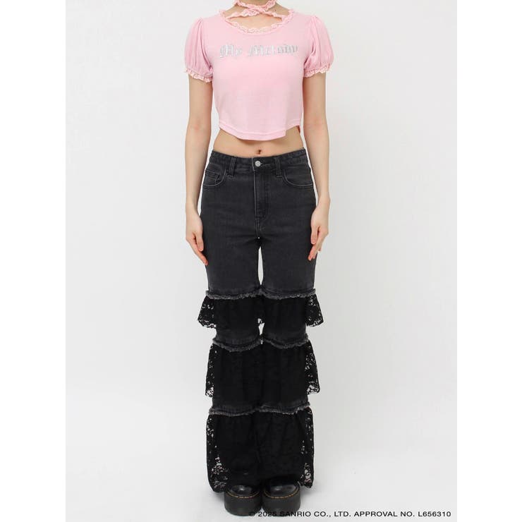 【メロクロコラボ】My Melodyフリルチョーカーリボントップス | jouetie | 詳細画像24 