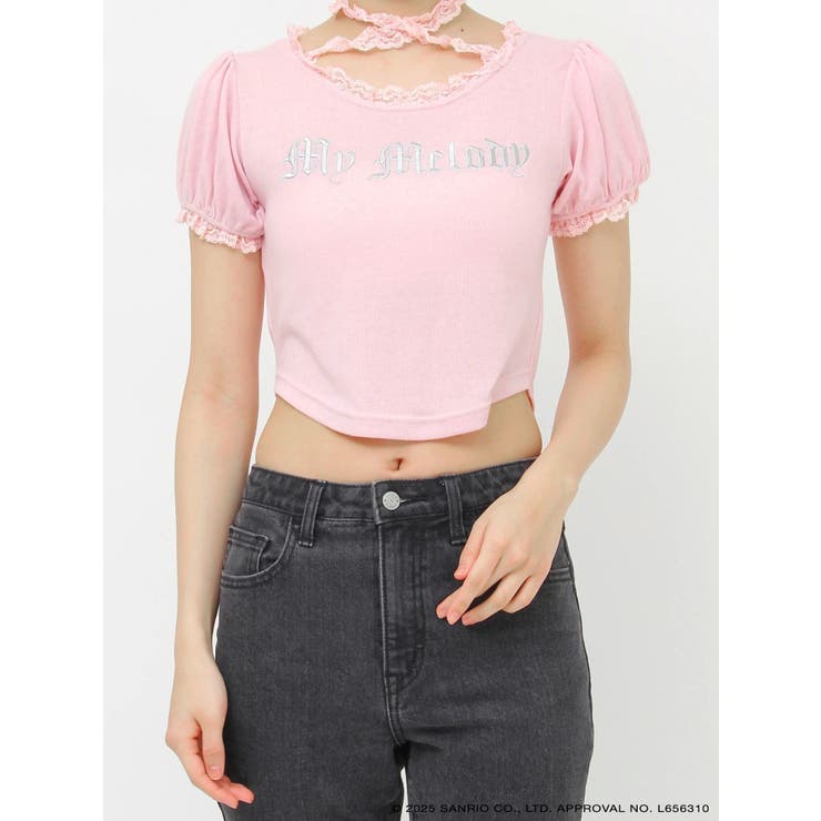 【メロクロコラボ】My Melodyフリルチョーカーリボントップス | jouetie | 詳細画像28 