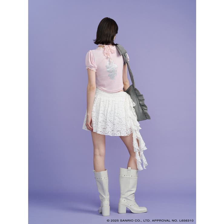 【メロクロコラボ】My Melodyフリルチョーカーリボントップス | jouetie | 詳細画像7 