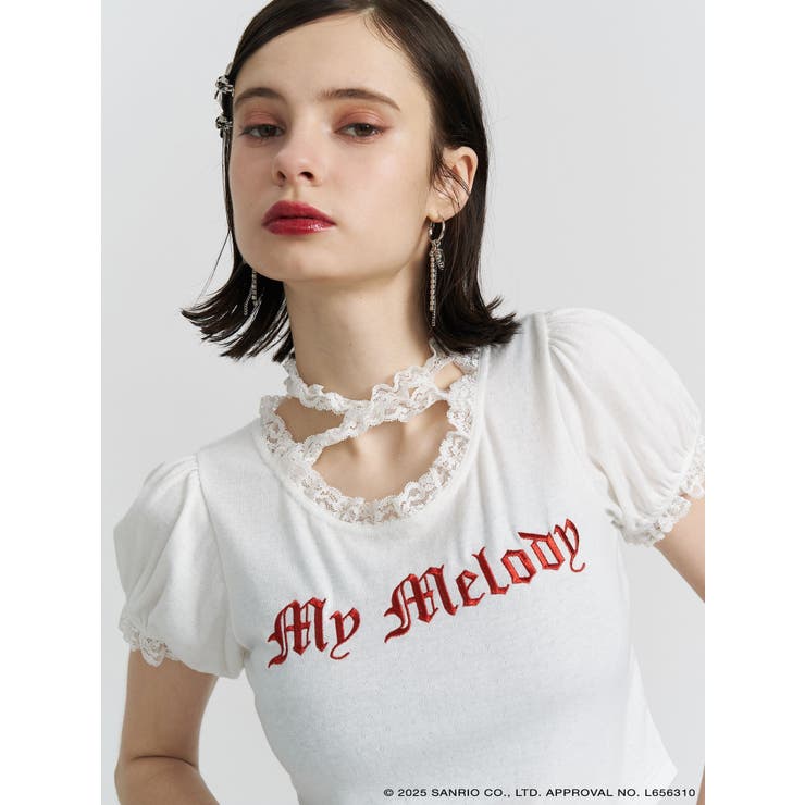 【メロクロコラボ】My Melodyフリルチョーカーリボントップス | jouetie | 詳細画像9 