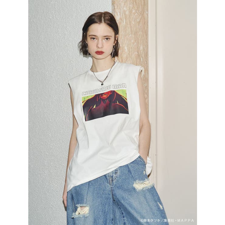 【TVアニメ『チェンソーマン』】ノースリーブBIGTシャツ | jouetie | 詳細画像8 