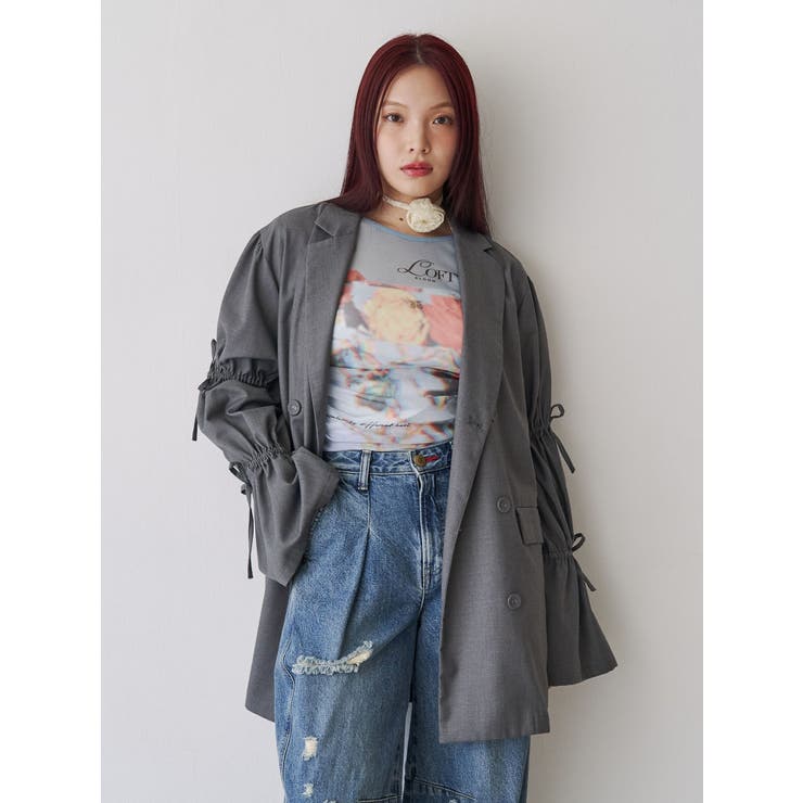 フラワーパターンシアートップス | jouetie | 詳細画像10 