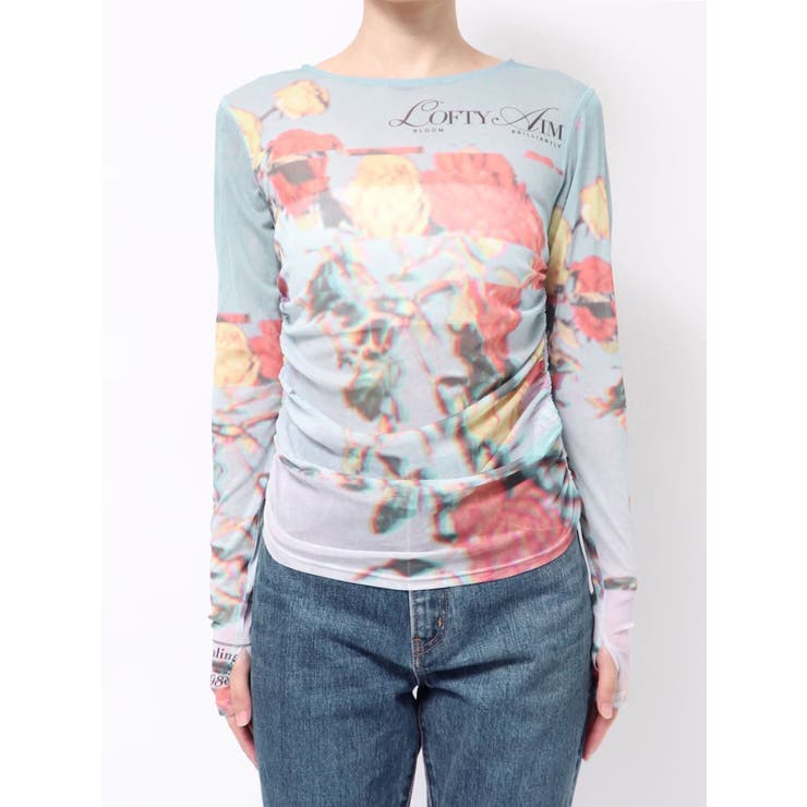 フラワーパターンシアートップス | jouetie | 詳細画像13 