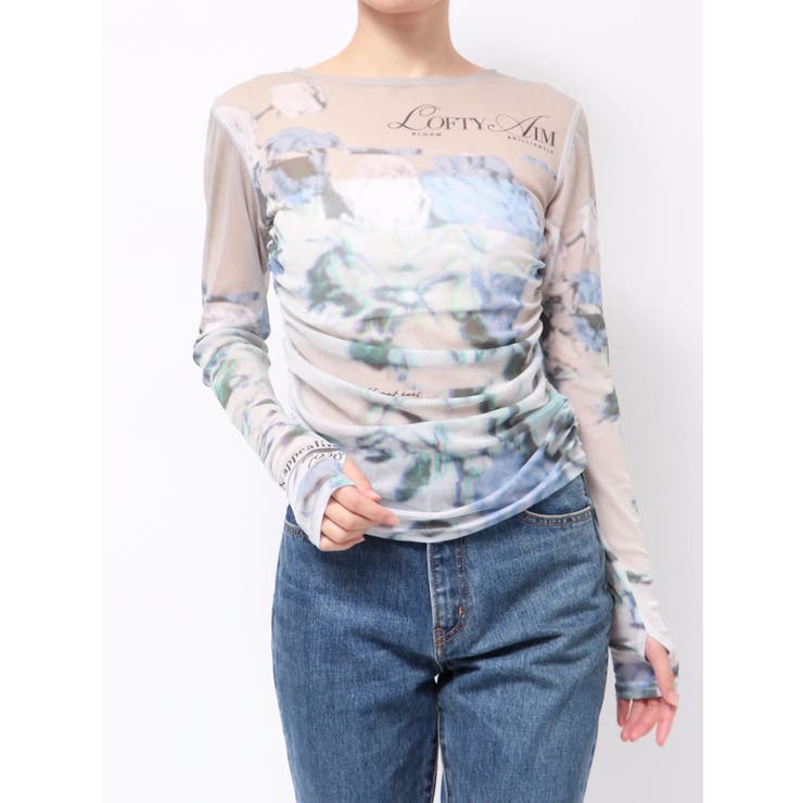 フラワーパターンシアートップス | jouetie | 詳細画像23 