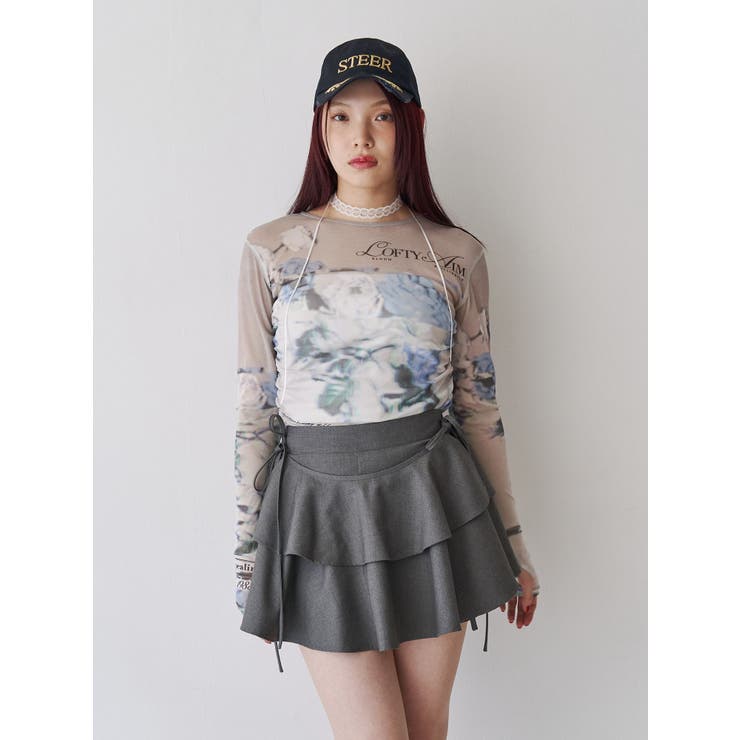 フラワーパターンシアートップス | jouetie | 詳細画像3 