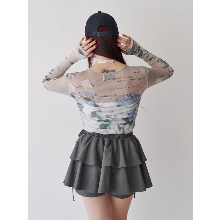 フラワーパターンシアートップス | jouetie | 詳細画像5 