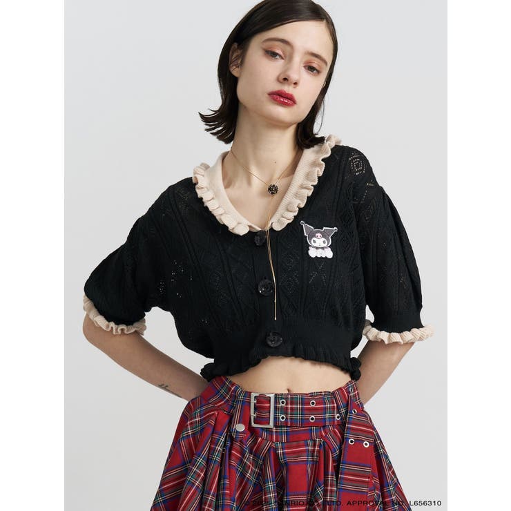 【メロクロコラボ】KUROMIフリルニットカーデ | jouetie | 詳細画像10 