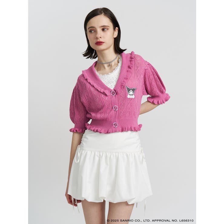 【メロクロコラボ】KUROMIフリルニットカーデ | jouetie | 詳細画像17 