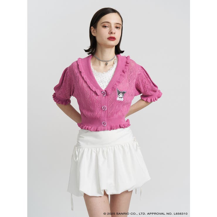 【メロクロコラボ】KUROMIフリルニットカーデ | jouetie | 詳細画像19 