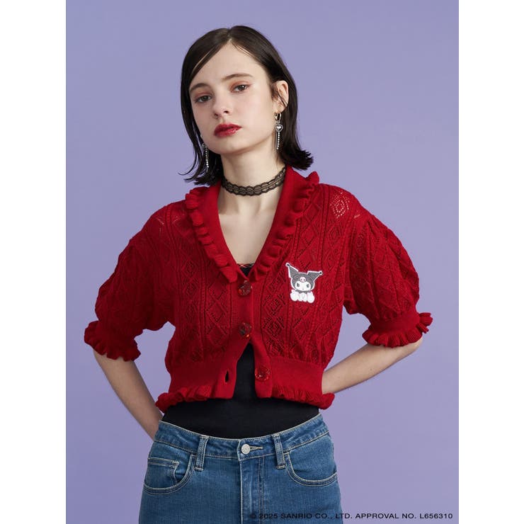 【メロクロコラボ】KUROMIフリルニットカーデ | jouetie | 詳細画像3 