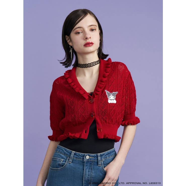 【メロクロコラボ】KUROMIフリルニットカーデ | jouetie | 詳細画像4 