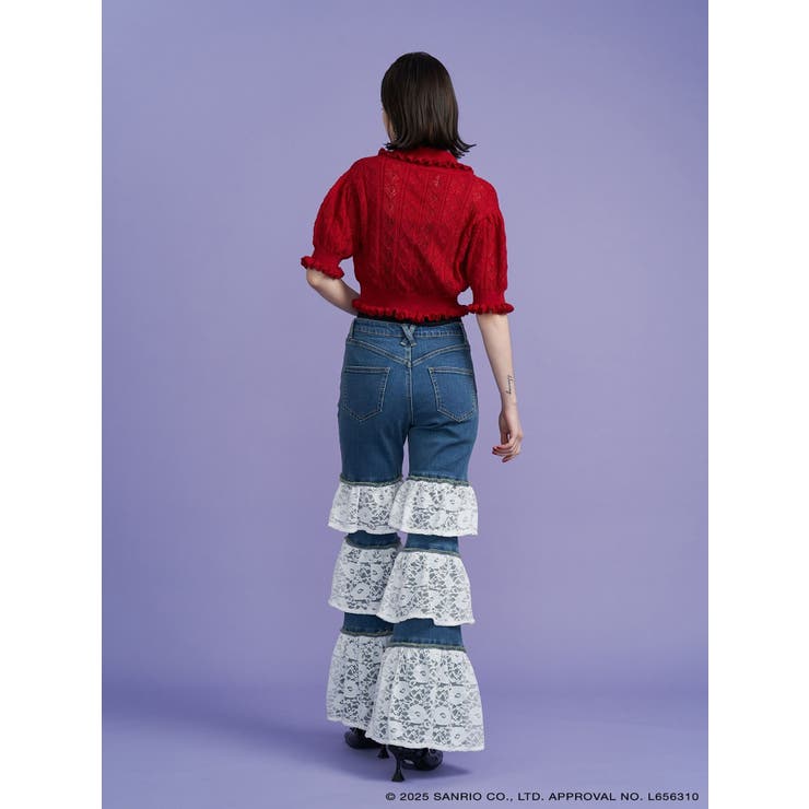 【メロクロコラボ】KUROMIフリルニットカーデ | jouetie | 詳細画像6 