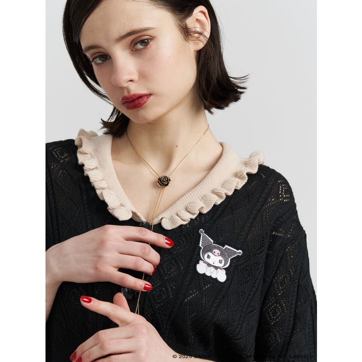 【メロクロコラボ】KUROMIフリルニットカーデ | jouetie | 詳細画像9 