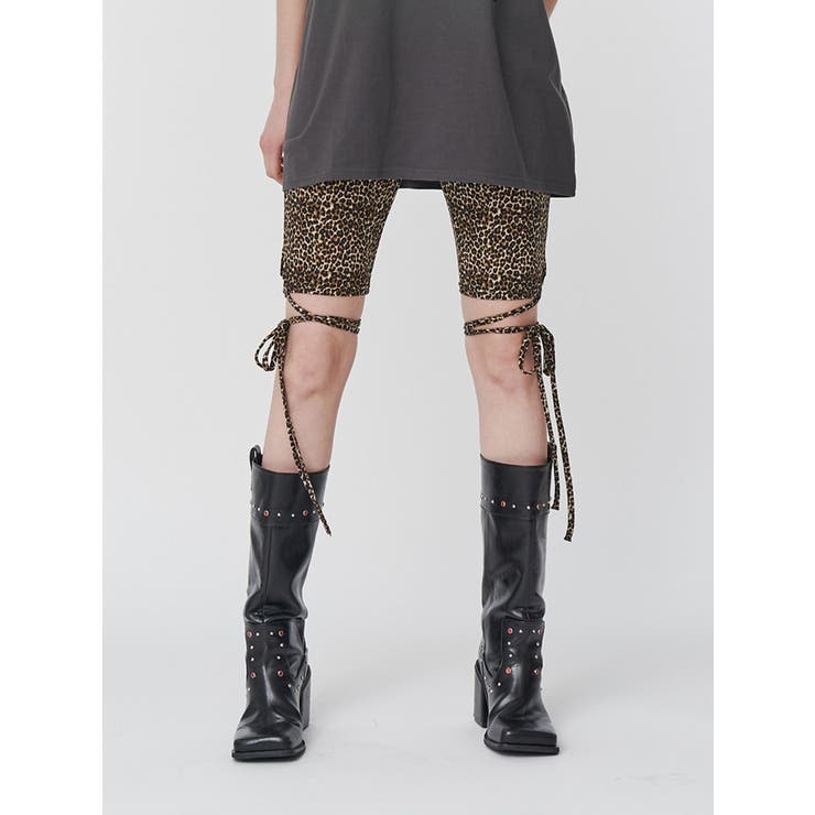 ブラウン | レースアップバイカーパンツ | jouetie