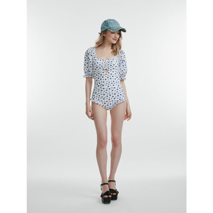 フラワーパフスリーブモノキニ | jouetie | 詳細画像16 