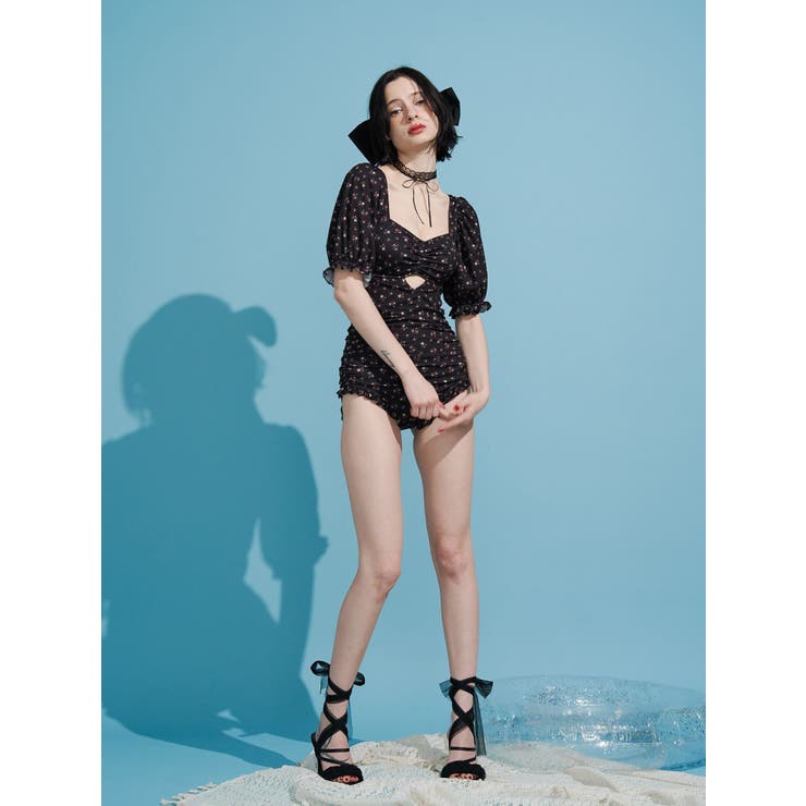 フラワーパフスリーブモノキニ | jouetie | 詳細画像8 