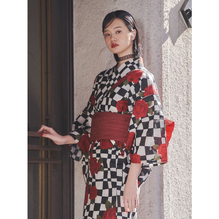 【jouetieオリジナル】ローズチェッカーセパレート浴衣 | jouetie | 詳細画像5 
