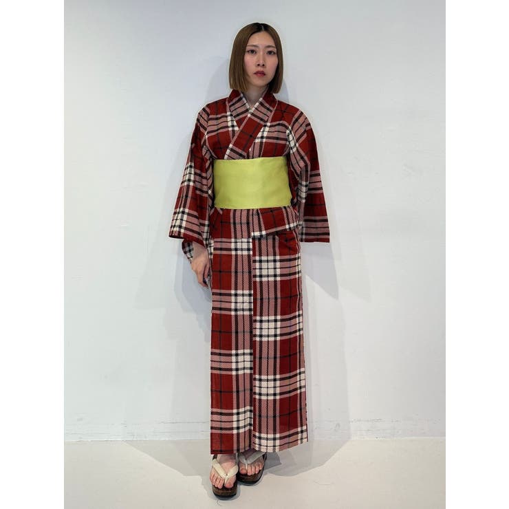jouetieオリジナル】タータンチェックセパレート浴衣[品番