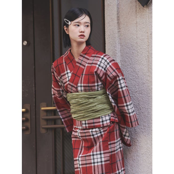 【jouetieオリジナル】タータンチェックセパレート浴衣セット | jouetie | 詳細画像1