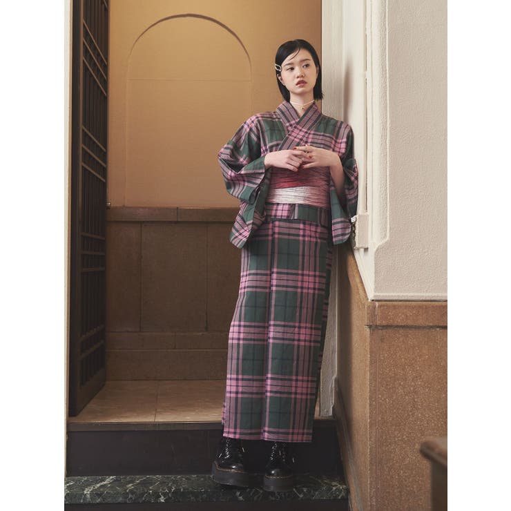 【jouetieオリジナル】タータンチェックセパレート浴衣セット | jouetie | 詳細画像4