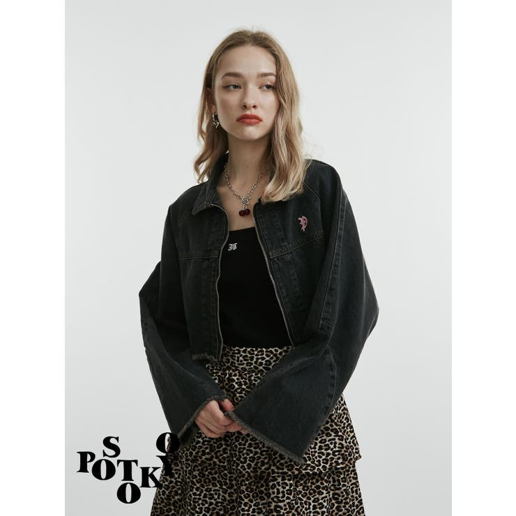 ブラック | 【something×PosTokyo】ZIP BLOUSON | jouetie