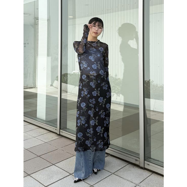 フラワーシアーワンピース[品番：MKSW0065101]｜jouetie（ジュエティ