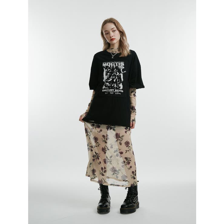 ベージュ | フラワーシアーワンピース | jouetie