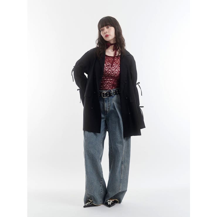 リボンスリーブジャケットミニワンピース | jouetie | 詳細画像3 