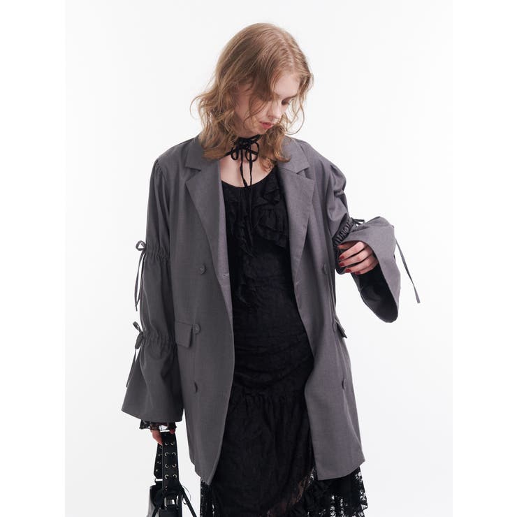 リボンスリーブジャケットミニワンピース | jouetie | 詳細画像6 