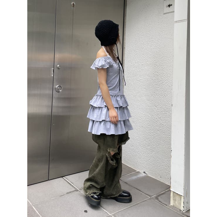 フレンチスリーブフリルワンピース | jouetie | 詳細画像1 