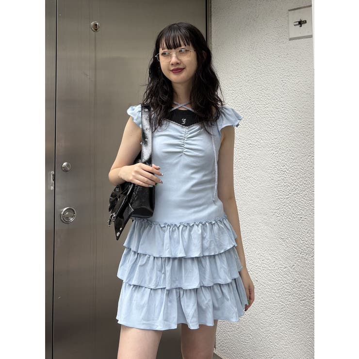 フレンチスリーブフリルワンピース | jouetie | 詳細画像13 