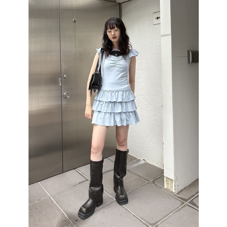 フレンチスリーブフリルワンピース | jouetie | 詳細画像15 