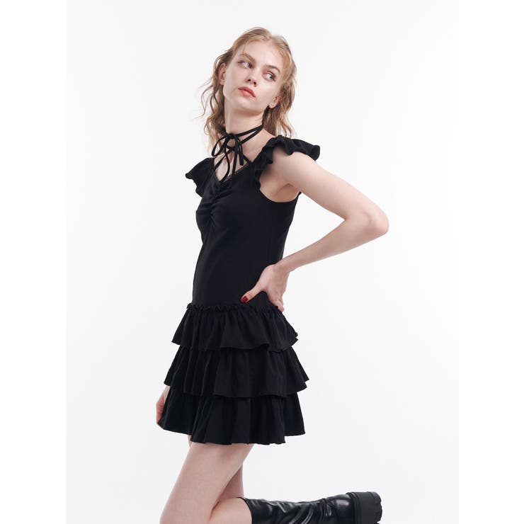 フレンチスリーブフリルワンピース | jouetie | 詳細画像2 