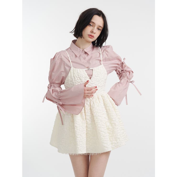 スリットリボンスリーブシャツ | jouetie | 詳細画像14 