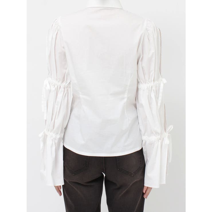 スリットリボンスリーブシャツ | jouetie | 詳細画像21 