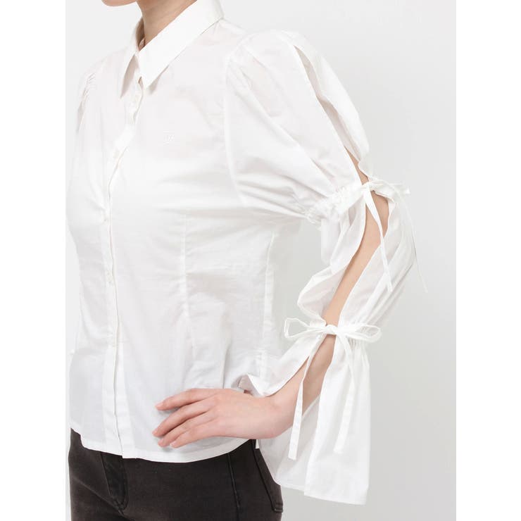 スリットリボンスリーブシャツ | jouetie | 詳細画像23 