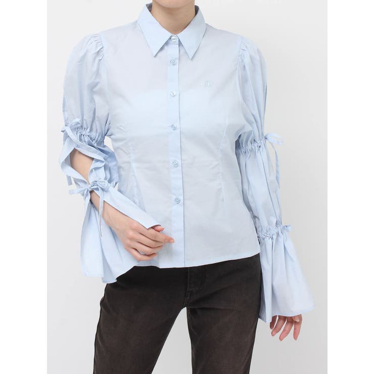 スリットリボンスリーブシャツ | jouetie | 詳細画像31 